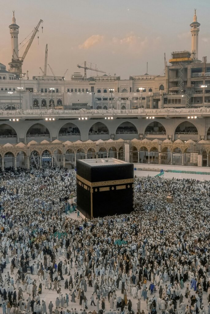 Vue aérienne du Hajj à la Kaaba